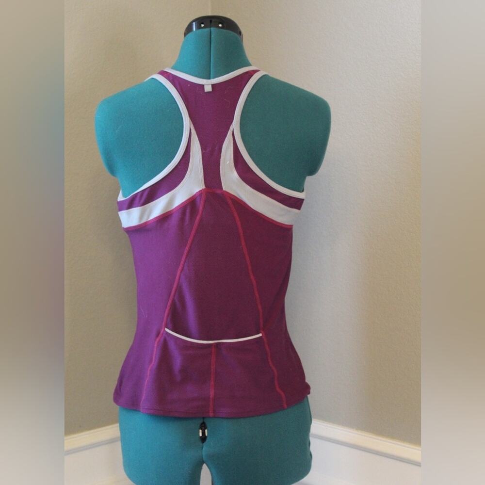 Nike Fit Dry Racerback Tank Top Purple White Stitching Women’s Large - Picture 2 of 6